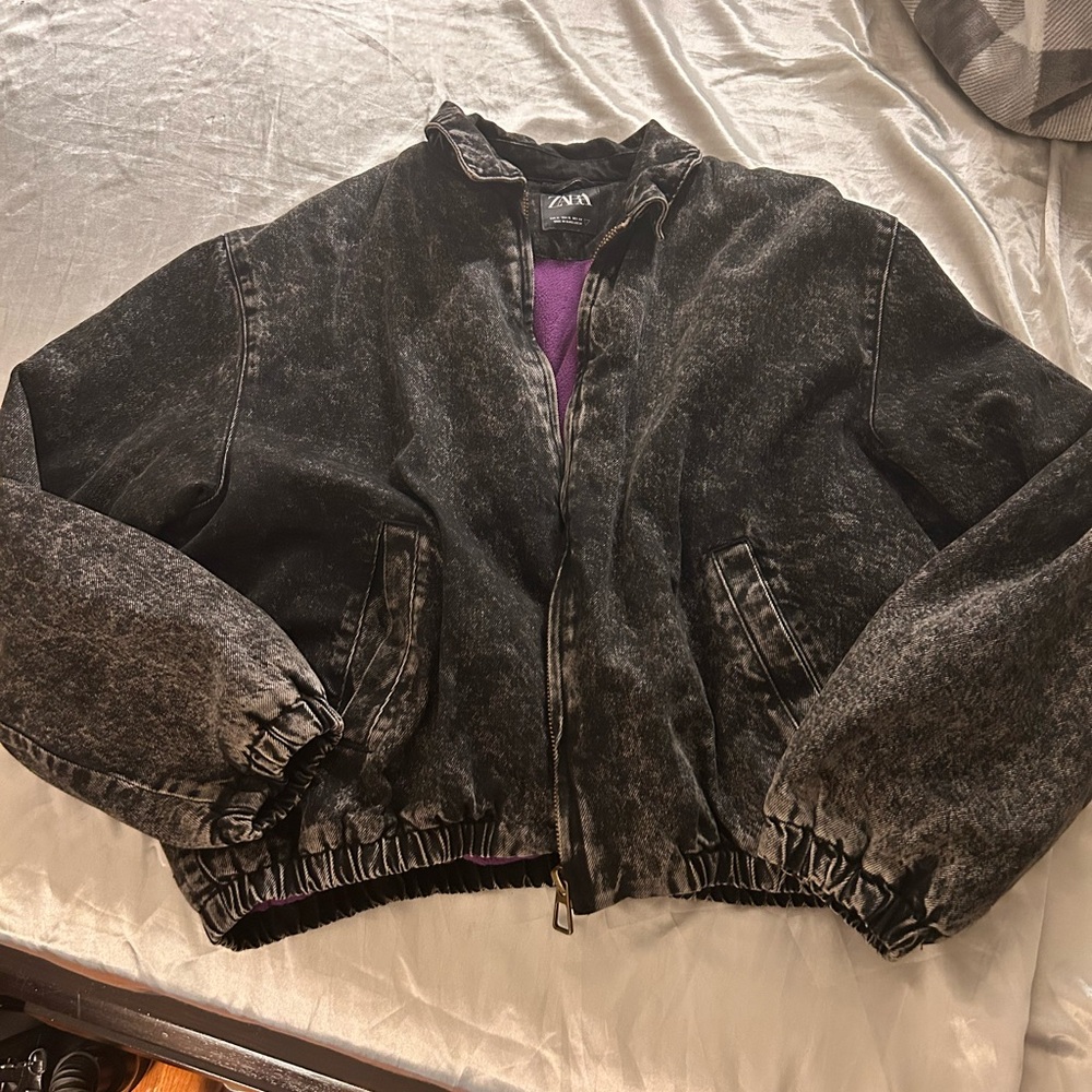 Zara Black and Purple Jacket